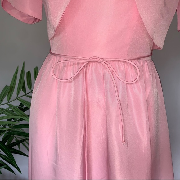 c r o w n :: Rare True Vintage Princess Satin Gown Bolero Jacket ILGWU - Picture 13 of 16